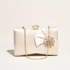 Evening Clutch Bag Rhinestone Decor Shoulder Chain Bag For Party