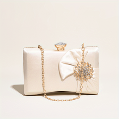 Evening Clutch Bag Rhinestone Decor Shoulder Chain Bag For Party