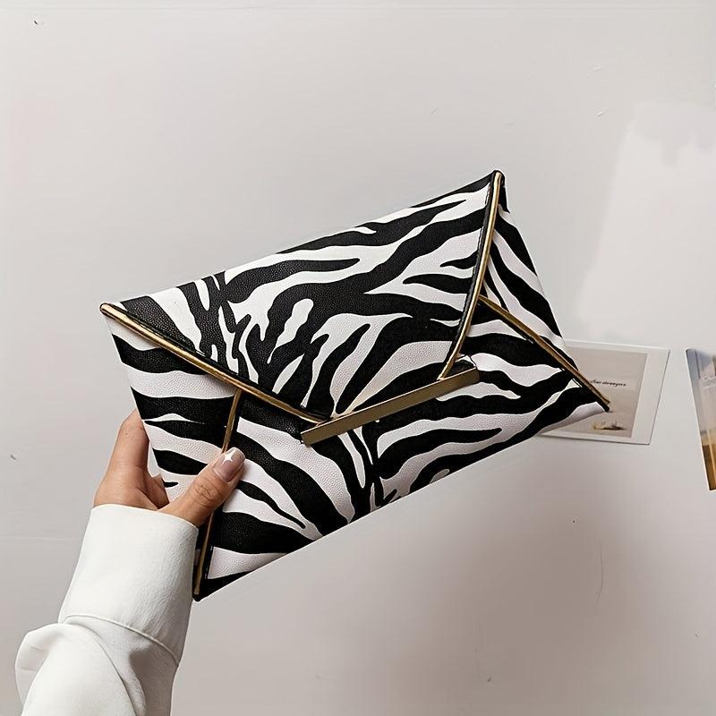 Cow Print Clutch Bag Envelope Handbag for Banquet Dinner Party