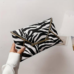 Cow Print Clutch Bag Envelope Handbag for Banquet Dinner Party