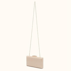 Stone Pattern Metal Chain Clutch Evening Bag