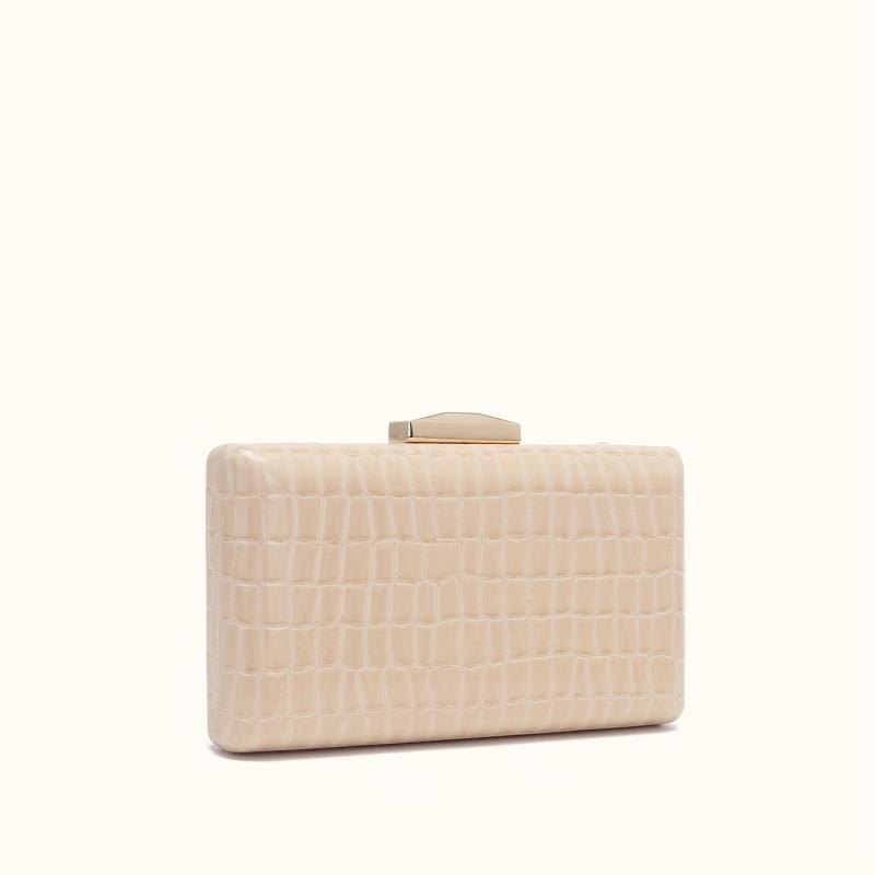 Stone Pattern Metal Chain Clutch Evening Bag