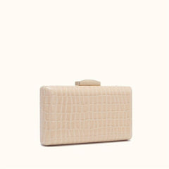 Stone Pattern Metal Chain Clutch Evening Bag