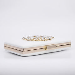 Flower Rhinestone Evening Bag Clutch Purse Wedding Party Handbag