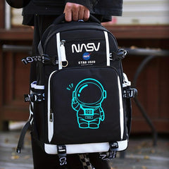 Glow In The Dark Astronaut Pattern Backpack