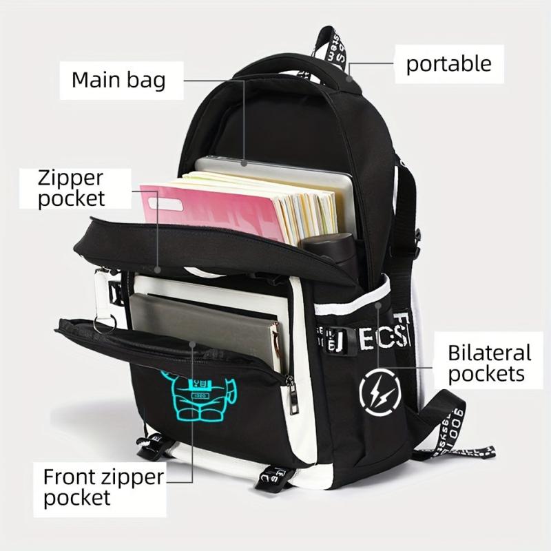 Glow In The Dark Astronaut Pattern Backpack