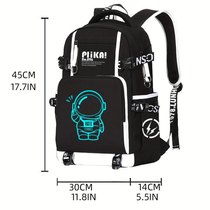 Glow In The Dark Astronaut Pattern Backpack