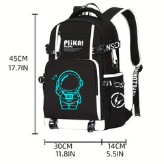 Glow In The Dark Astronaut Pattern Backpack