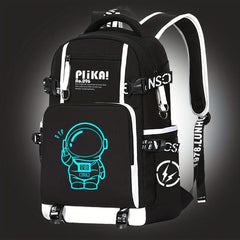 Glow In The Dark Astronaut Pattern Backpack