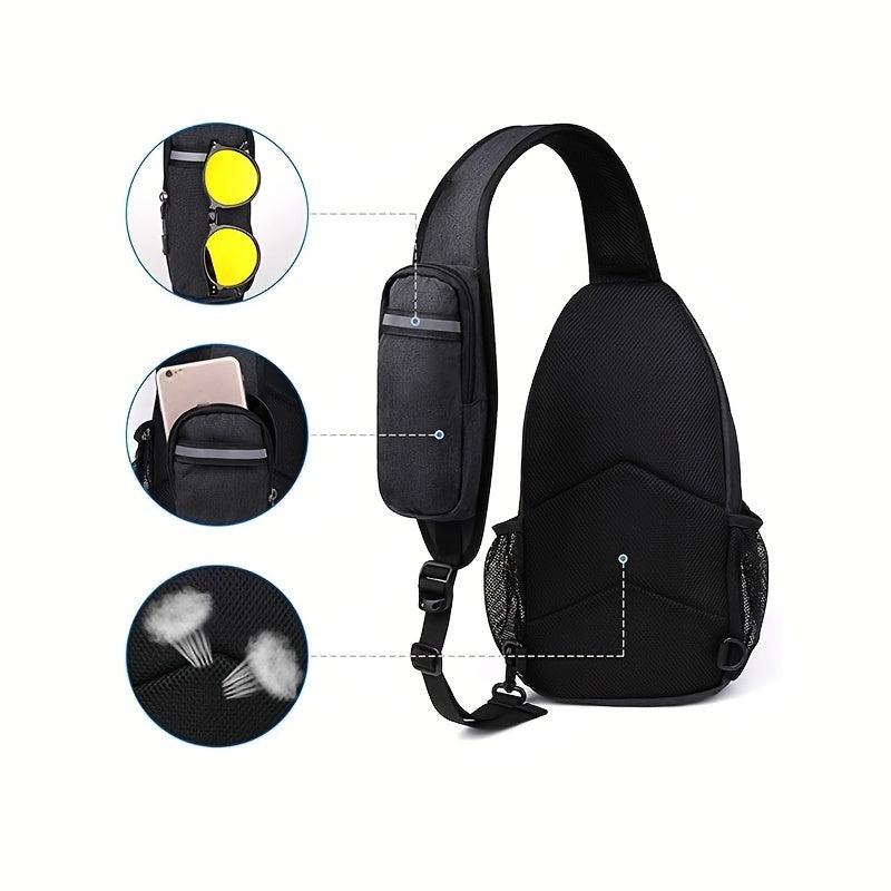 Outdoor Lightweight Shoulder Bag Large Capacity Portable Chest Bag