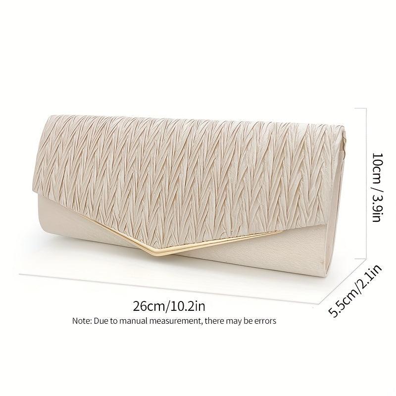Pleated Envelope Clutch Bag Dinner Purse for Wedding Party Prom