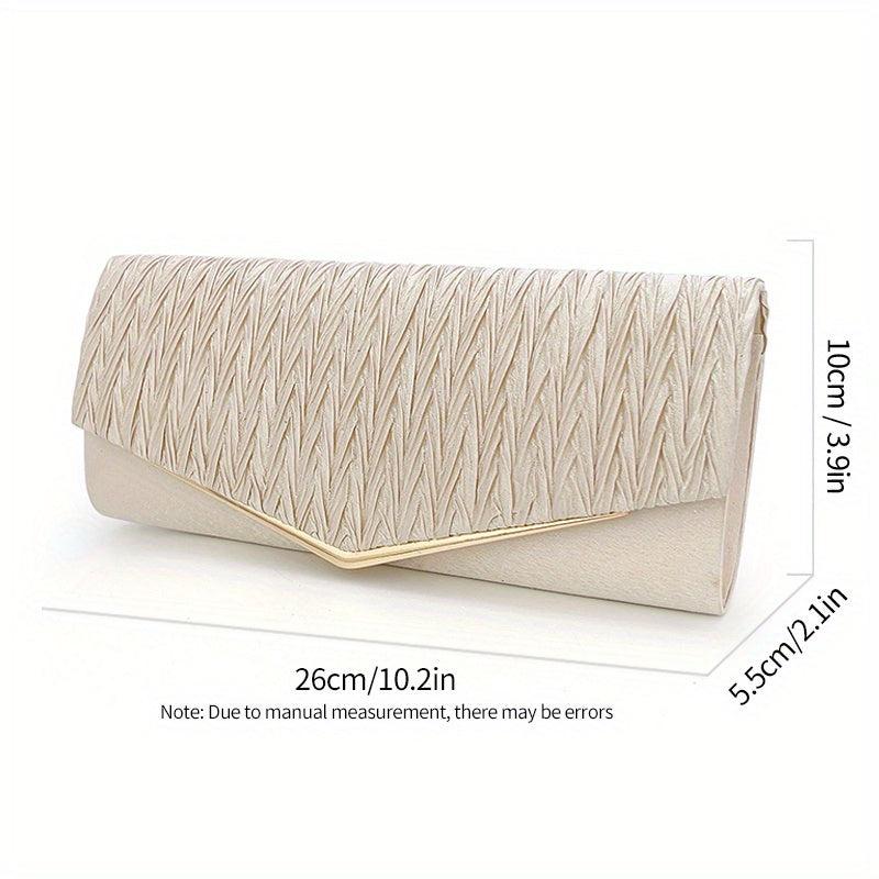 Pleated Envelope Clutch Bag Dinner Purse for Wedding Party Prom