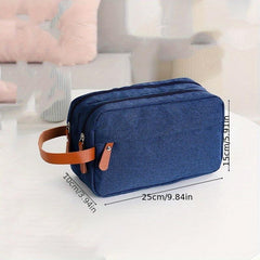 Double Layer Toiletry Bag for Short Trips - Portable Lightweight Handbag