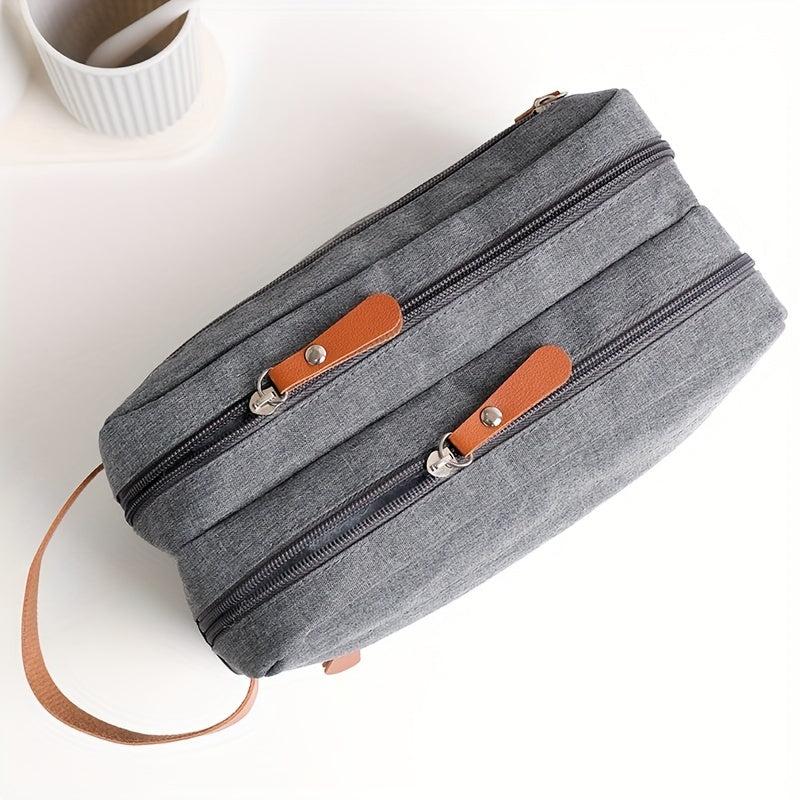 Double Layer Toiletry Bag for Short Trips - Portable Lightweight Handbag