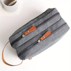 Double Layer Toiletry Bag for Short Trips - Portable Lightweight Handbag