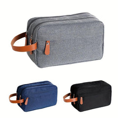 Double Layer Toiletry Bag for Short Trips - Portable Lightweight Handbag