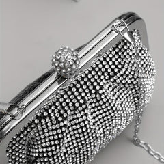 Rhinestone Evening Bag Chain Clutch for Prom Wedding