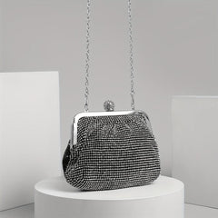 Rhinestone Evening Bag Chain Clutch for Prom Wedding
