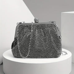 Rhinestone Evening Bag Chain Clutch for Prom Wedding