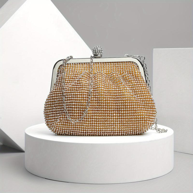 Rhinestone Evening Bag Chain Clutch for Prom Wedding