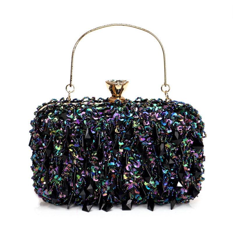 Colorful Sequins Clutch Purse Embroidery Evening Bag For Women Handbag