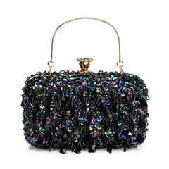 Colorful Sequins Clutch Purse Embroidery Evening Bag For Women Handbag