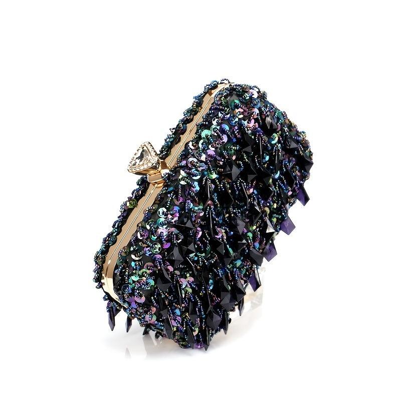 Colorful Sequins Clutch Purse Embroidery Evening Bag For Women Handbag