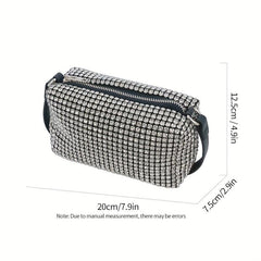 Rhinestone Bucket Shoulder Bag Glitter Clutch Purse for Party