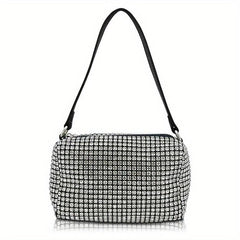Rhinestone Bucket Shoulder Bag Glitter Clutch Purse for Party
