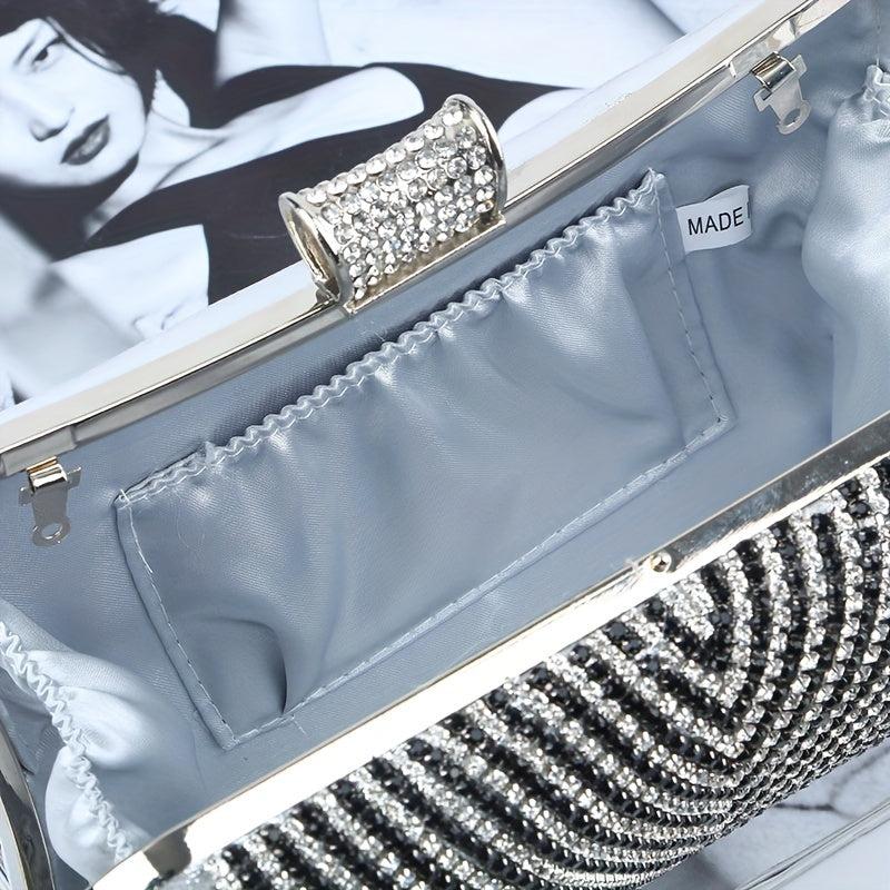 Glitter Rhinestone Evening Clutch Dinner Purse For Wedding Party Prom