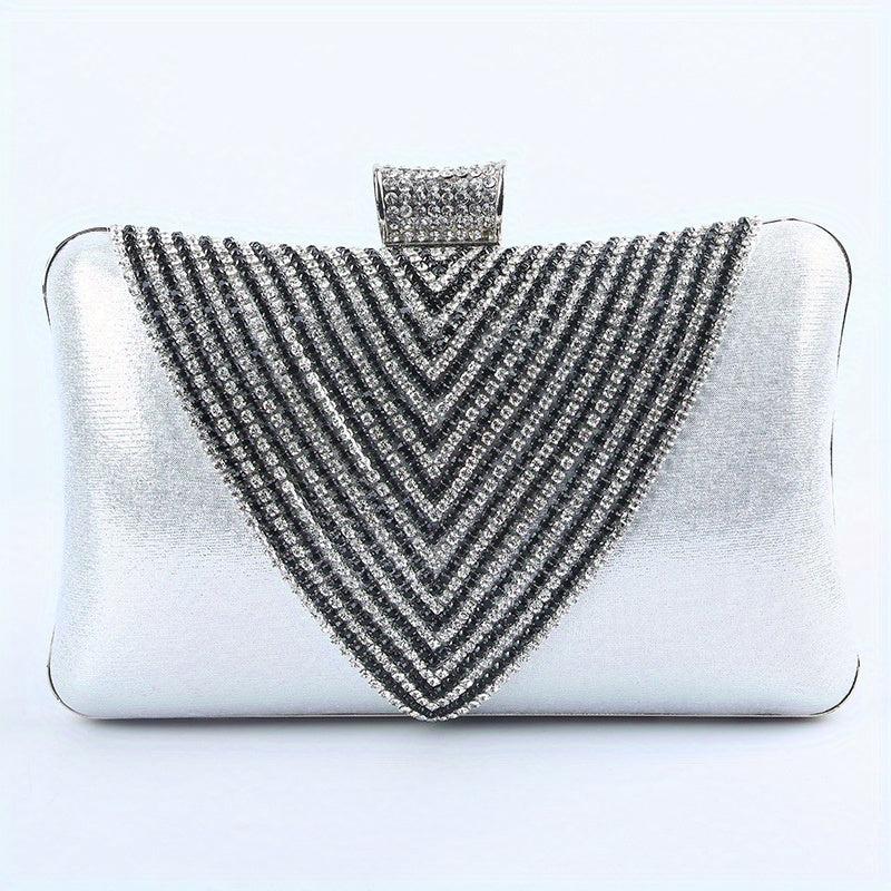 Glitter Rhinestone Evening Clutch Dinner Purse For Wedding Party Prom