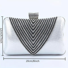 Glitter Rhinestone Evening Clutch Dinner Purse For Wedding Party Prom
