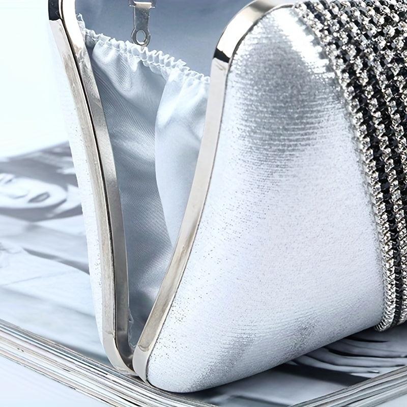 Glitter Rhinestone Evening Clutch Dinner Purse For Wedding Party Prom