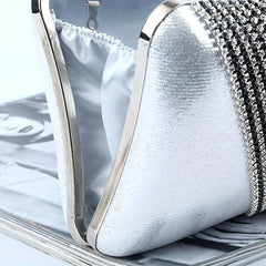 Glitter Rhinestone Evening Clutch Dinner Purse For Wedding Party Prom