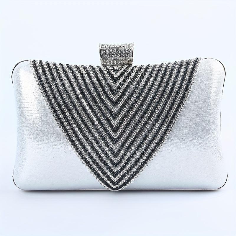 Glitter Rhinestone Evening Clutch Dinner Purse For Wedding Party Prom