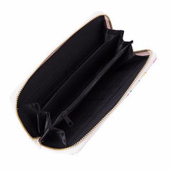 Flag Pattern Long Wallet Independence Clutch Purse