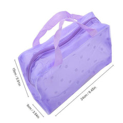 Floral Transparent Waterproof Cosmetic Bag