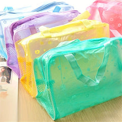 Floral Transparent Waterproof Cosmetic Bag