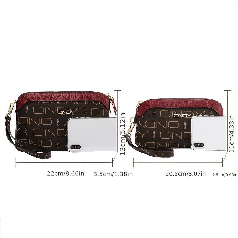 ONDY Letter Graphic Clutch Purse Women's PVC Long Wallet