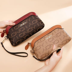 ONDY Letter Graphic Clutch Purse Women's PVC Long Wallet
