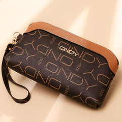 ONDY Letter Graphic Clutch Purse Women's PVC Long Wallet