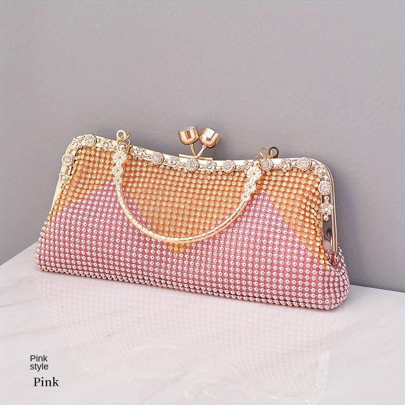 Rhinestone Evening Bag Top Clutch Purse for Wedding Party