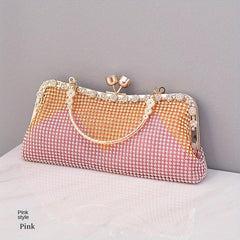 Rhinestone Evening Bag Top Clutch Purse for Wedding Party