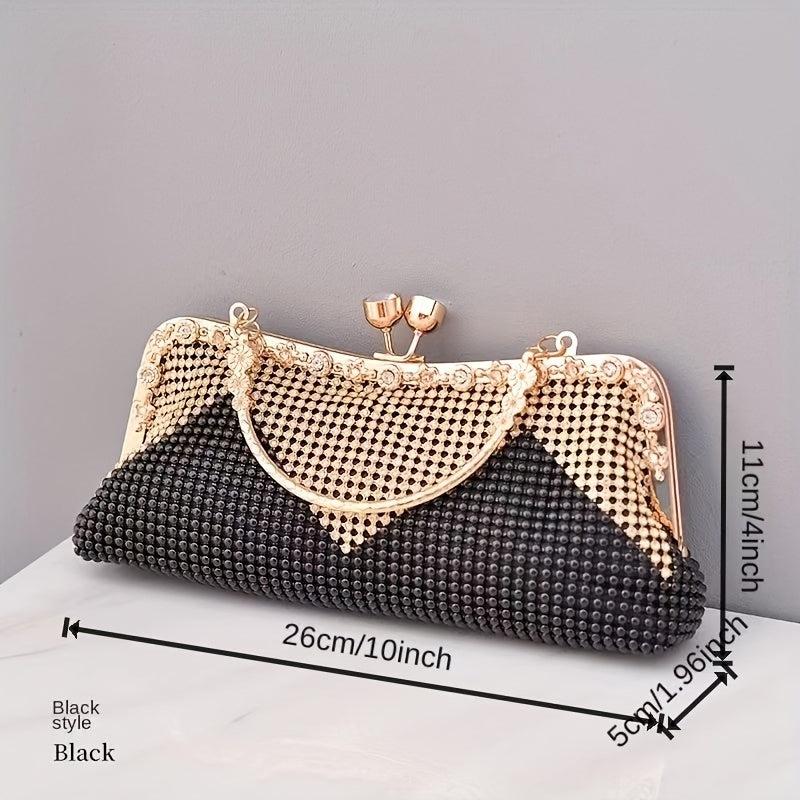 Rhinestone Evening Bag Top Clutch Purse for Wedding Party