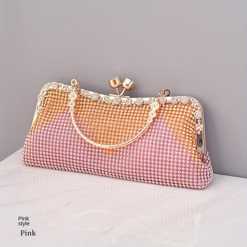 Rhinestone Evening Bag Top Clutch Purse for Wedding Party