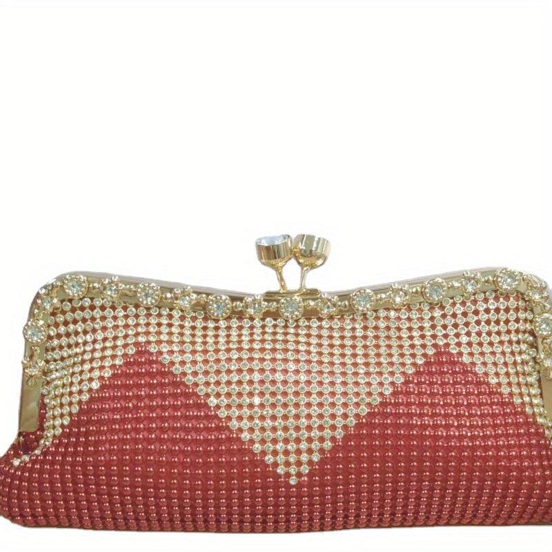 Rhinestone Evening Bag Top Clutch Purse for Wedding Party
