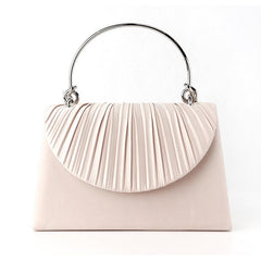 Satin Clutch Purse Top Ring Handbag for Wedding Party