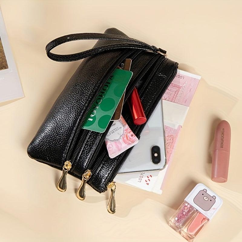 Long Wallet Clutch Bag Women's Faux Leather Coin Purse