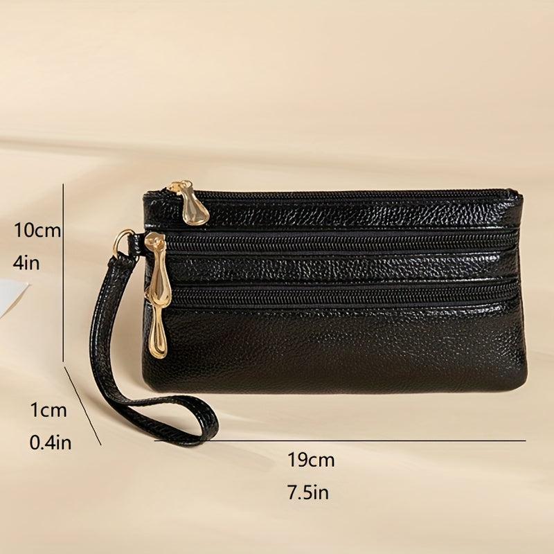 Long Wallet Clutch Bag Women's Faux Leather Coin Purse