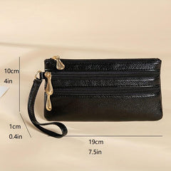 Long Wallet Clutch Bag Women's Faux Leather Coin Purse